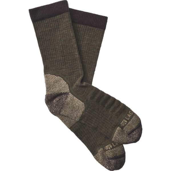 Lacrosse Men’s Copper Merino Socks Lightweight Crew Olive X-Large