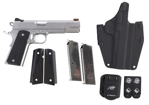 Stainless II .45 ACP 5″ SS/Black 7-rd CA