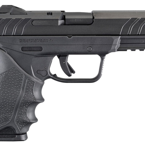 Ruger 3819 Security-9  9mm Luger  4″ Barrel 10+1, Black Polymer Frame With Picatinny Acc. Rail, Black Oxide Steel Slide, Hogue Beavertail HandALL Rubber Grip