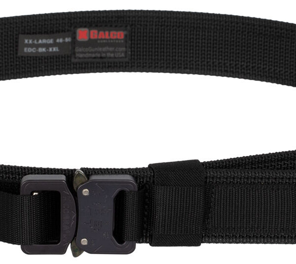 Galco EDCBKXXL Everyday Carry Black Nylon 46″-50″ 1.50″ Wide Buckle Closure