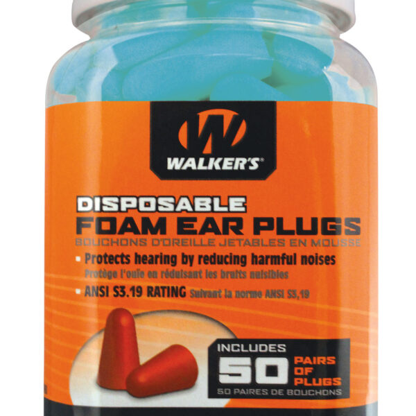 Walker’s GWPFP50PKTL Foam Ear Plugs Foam 32 dB In The Ear Teal Adult 50 Pair