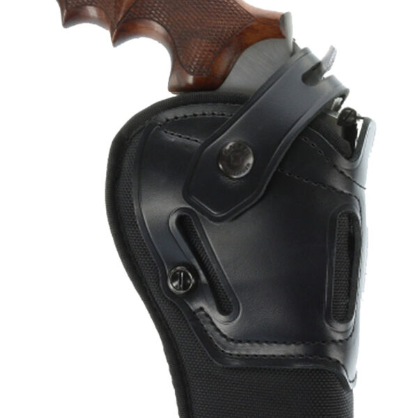 Galco SR63B Switchback  OWB Black Leather Belt Slide Fits Ruger Alaskan/S&W N Frame Fits 1-1.50″ Barrel Fits 2.50″ Barrel Ambidextrous