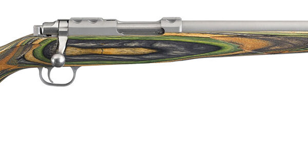 Ruger 7226 77/22 22 Hornet 6+1 18.50″ Threaded Barrel, Matte Stainless Steel, Integral Scope Mount On A Solid Steel Receiver, Green Mountain Laminate Stock