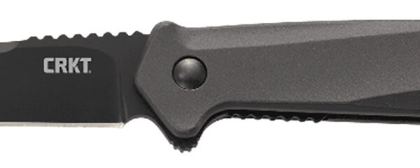 CRKT K500GKP Helical  3.52″ Folding Tanto Plain Black Oxide D2 Steel Blade/ Black Aluminum Handle Includes Pocket Clip
