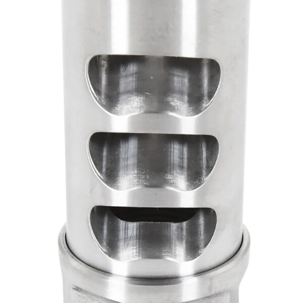 American Precision Arms G2L5830S Gen 2 Little Bastard Self Timing Brake Stainless Steel with 5/8″-24 tpi Threads, 2.22″ OAL & 1″ Diameter for 30 Cal Rifle