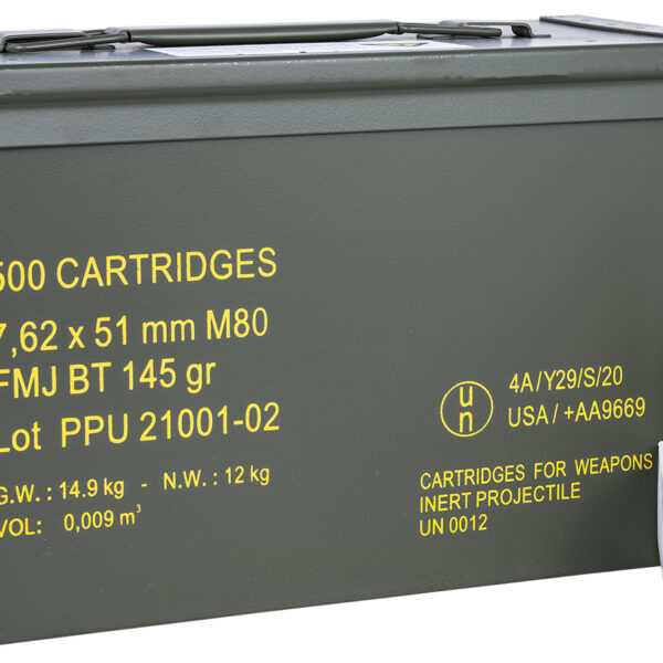 PPU PPRM762M Rangemaster 7.62x51mmNATO 145gr Full Metal Jacket Boat Tail/500rds *Sold by Case *Includes Metal Can