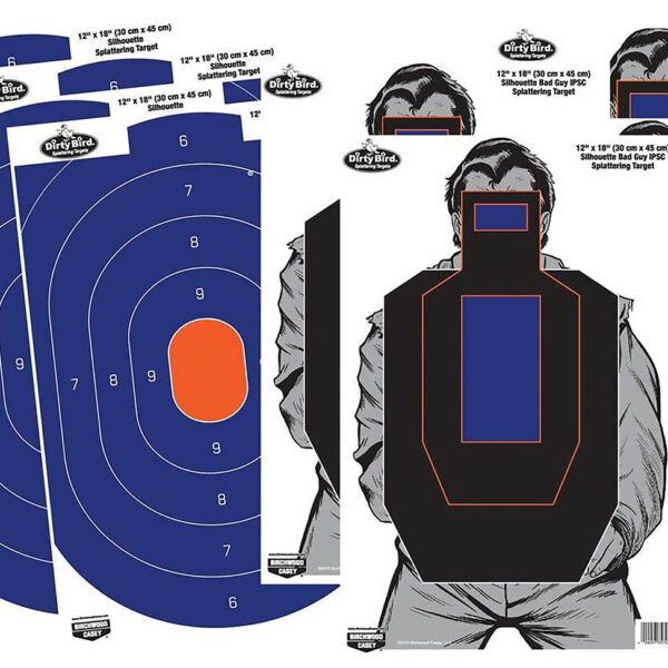 Birchwood Casey 35735 Dirty Bird Combo Pack Silhouette Paper Target 12″ x 18″ 8 Per Pkg