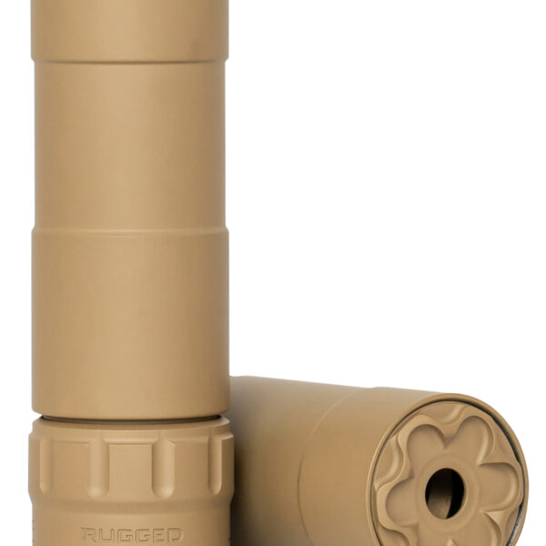 Rugged Suppressor P51FDE22 Mustang 22 22 LR 1.06″ D 1/2″-28 tpi 113dB At Ear Flat Dark Earth High Temp Cerakote 7075-T6 Aluminum Baffles/Tube Titanium Mount