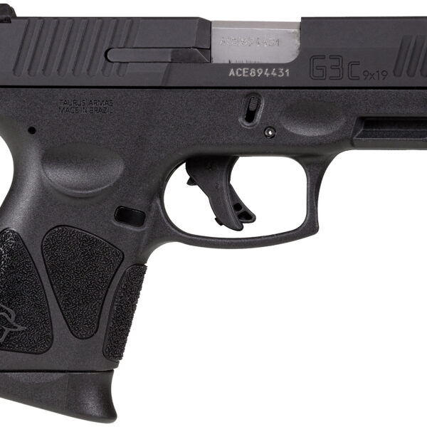 Taurus 1G3CSR9031 G3C Compact Frame 9mm Luger 12+1 3.26″ Matte Stainless Steel Barrel, Matte Black Tenifer Serrated Steel Slide, Black Polymer Frame w/Picatinny Rail, Black Polymer Grip, Right Hand