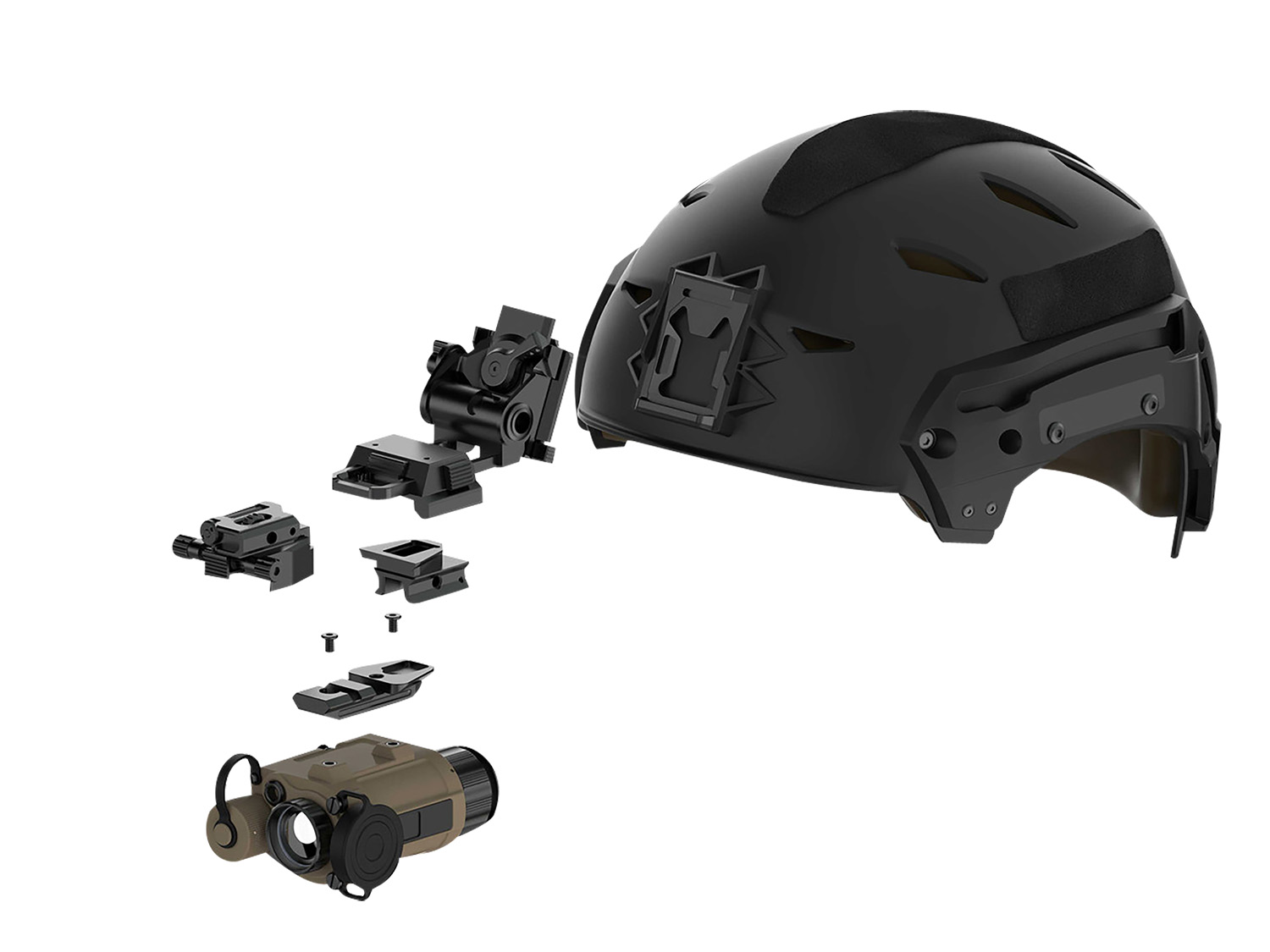 InfiRay Outdoor AC52 Micro-Pictail Helmet/Weapon Shoe Quick Detach Black Dovetail Mount