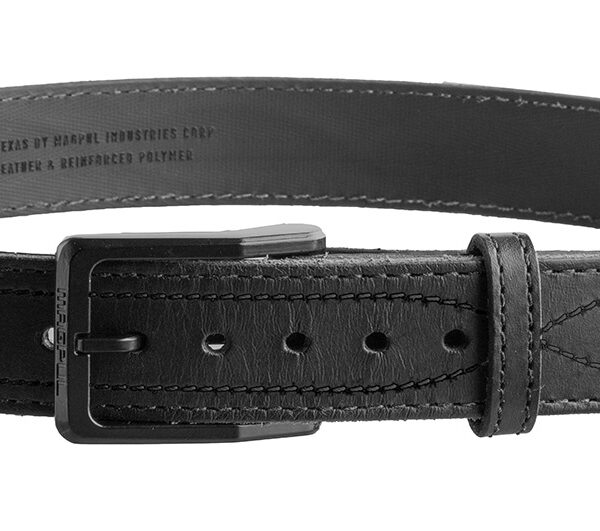 Magpul MAG127600146 Tejas EL Pistolero Black Bull Hide 46″ 1.50″ Wide Buckle Closure