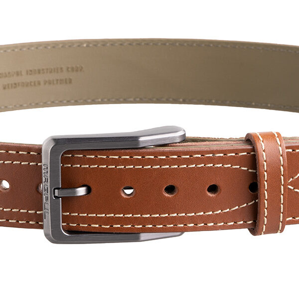 Magpul MAG127623044 Tejas EL Pistolero Light Brown Bull Hide 44″ 1.50″ Wide Buckle Closure