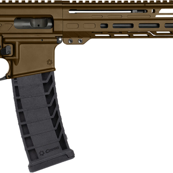 CMMG 94A8041MB Dissent MK4 9mm Luger 33+1 10.50″, Midnight Bronze Rec, Picatinny Brace Adapter, 9.60″ M-LOK Handguard, Left Side Charging Handle, Zeroed Linear Comp, TriggerTech Trigger