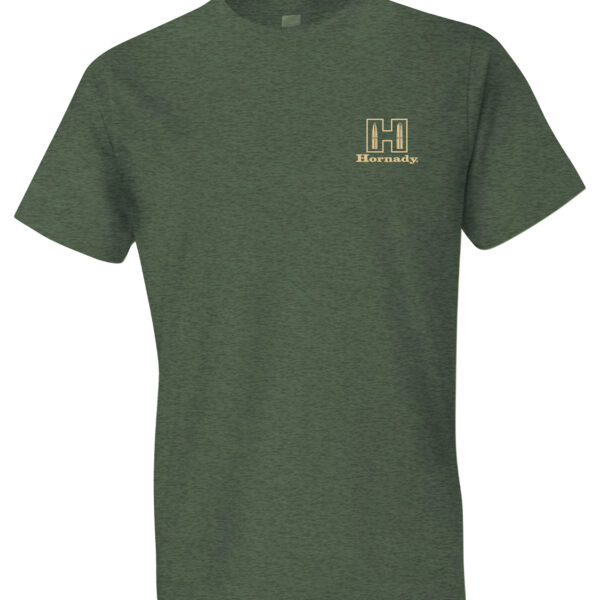 Hornady Gear 31435 Hornady T-Shirt Logo Stamp Military Green Short Sleeve 2XL