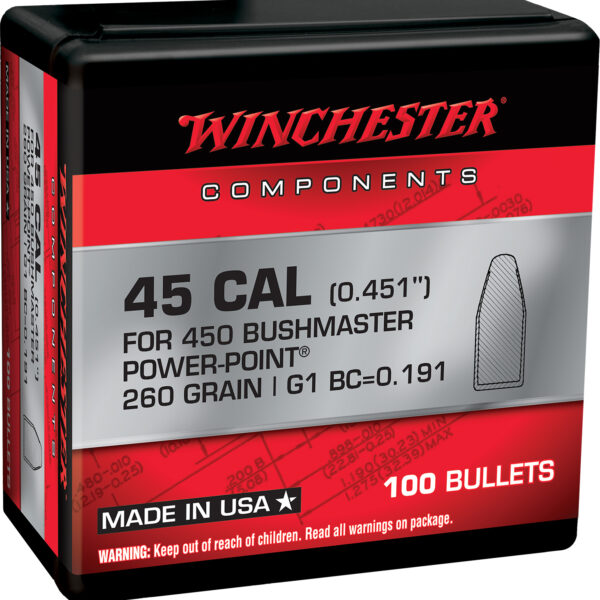 Winchester Ammo WB450P260X Power-Point 450Bushmaster 260gr 100 Per Box/10 Case