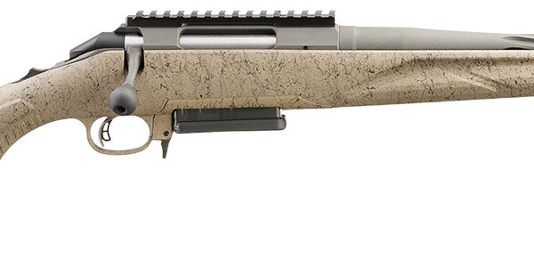 Ruger 46929 American II Ranch Full Size 308 Win 3+1 16.10″ Cobalt Cerakote Spiral Fluted Threaded Barrel & Alloy Steel Receiver w/Picatinny Rail, Flat Dark Earth Splatter Adj LOP Synthetic Stock