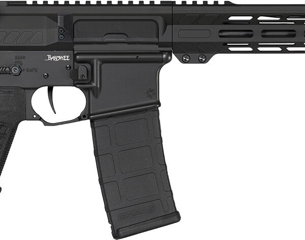 CMMG 55AC20AAB Banshee MK4 5.56x45mm 30+1 12.50″ Black Nitride Medium Taper Threaded Barrel, EML 11″ M-LOK Handguards, Black Armor Cerakote Aluminum Picatinny Rail Receiver, CMMG Zeroed Grips