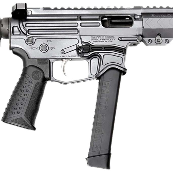 Battle Arms Development XIPHOS004 Xiphos  9mm Luger 30+1 8.50″ Black Barrel, M-LOK Handguards, Combat Gray Aluminum Picatinny Rail Receiver  Black Synthetic Adjustable Stock, Adj Black Grips