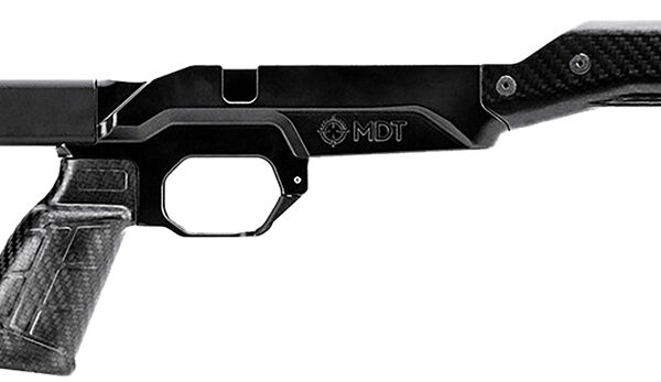 Mdt Sporting Goods Inc 107837BCF HNT26 Chassis System Black Carbon Fiber Fits Howa 1500 SA/ Weatherby Vanguard Compatible w/ AICS Mags Short Action Standard