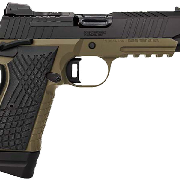 Kimber Mfg.,inc 3100023 KDS9C TFS 9mm 15+1 18+1 4.60″ FDE/Black Front and Rear Serrations Stainless Steel G-10 Grip