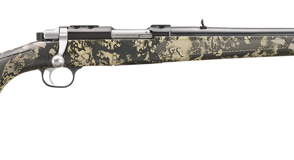 Ruger 7421 77/357 357 Mag 5+1 18.50″ Blued Threaded Barrel, Blued Integral Scope Mount Steel Receiver, Fixed Kryptek Obskura Nox Camo Synthetic Stock, Thread Protector
