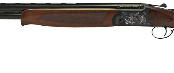 Iver Johnson Arms IJ60020 IJ600 20 Gauge Break Open 3″ 2rd 28″ Over/Under Vent Rib Barrel, Matte Black Chromed w/Engraving Steel Receiver, Fixed Walnut Checkered Wood Stock & Forend