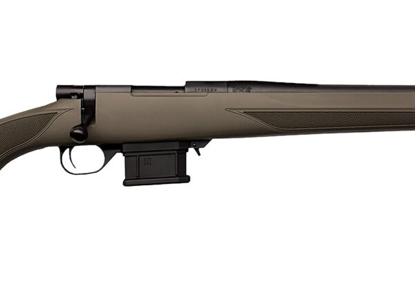 Howa HMA6ARCGYTH 1500 Mini Action Youth 6mm ARC 22″ Black Steel Threaded Barrel, Black Drilled & Tapped Steel Receiver, Fixed HTI Green Synthetic Stock