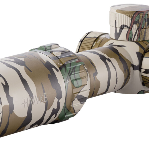 Hawke Sport Optics 14203 Vantage IR Riflescope Mossy Oak Camo 1-4x20mm 1″ Tube Illuminated Red/Green Turkey DOT IR Reticle