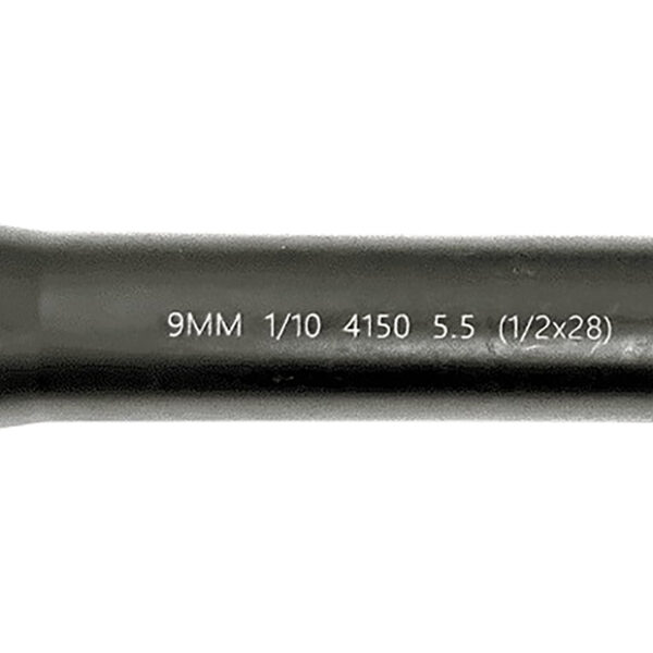 Lead & Steel Llc LS9MM5.5-28 AR9  9mm Straight Profile Black Nitride Chrome Moly Vanadium