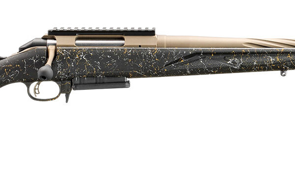 Ruger 46972 American II Prairie 308 Win 3+1 20″ Smoked Bronze Cerakote Spiral Fluted Threaded Barrel & Alloy Steel Receiver w/Picatinny Rail, Black Splatter Adj LOP Synthetic Stock