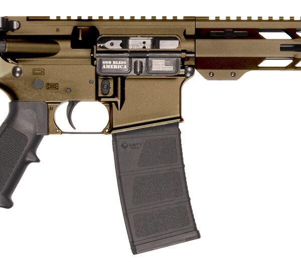 Patriot Ordnance Factory 02540 P-15  Sports South Exclusive 5.56 NATO 30+1 10.50″ Black Threaded Barrel, Burnt Bronze Cerakote Aluminum Receiver w/Picatinny Rail, M-LOK Handguard, Black Polymer SB Tac