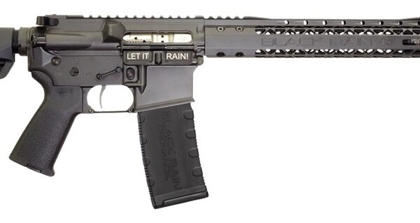 Black Rain Ordnance SSP300BLKSMK SSP  300 Blackout 30+1 16″ Black Nitride Threaded Barrel, Smoke Cerakote Aluminum Receiver w/Picatinny Rail, Magpul MOE SL Black Polymer Stock, Black Magpul Grip