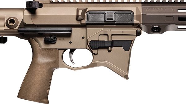 Maxim Defense  MD9 905 CQB 9mm Luger 5.50″ Black Nitride Threaded Barrel, Arid Brown Anodized Aluminum Receiver w/Picatinny Rail, M-Rax/M-Slot Handguard, Arid Brown Polymer Maxim CQB Brace, Arid Brown