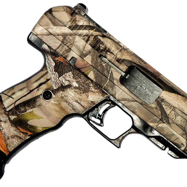 Hi-Point 34010WC JCP  40 S&W 10+1, 4.50″ Black Steel Barrel, Hydro-Dipped Woodland Camo Serrated Steel Slide, Hydro-Dipped Woodland Camo Polymer Frame w/Picatinny Rail & Grip