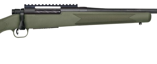 Mossberg 28223 Patriot 6.5 PRC 4+1 24″ Matte Blued Fluted Threaded Barrel, OD Green Synthetic Stock
