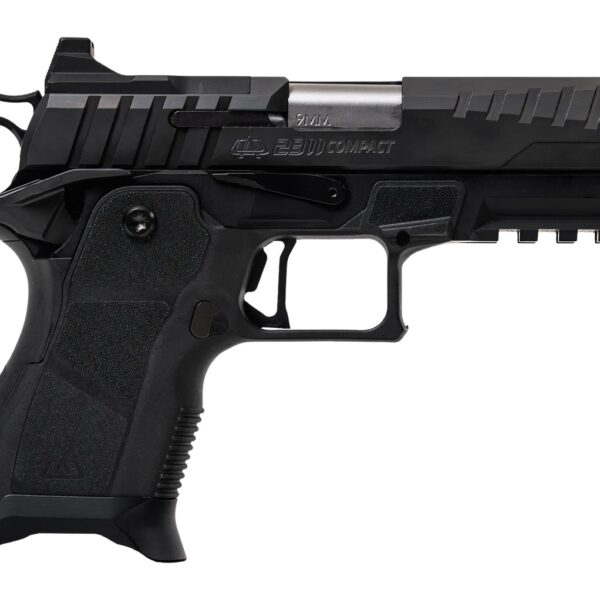 Oa Defense  2311 Pro Compact 9mm Luger 15+1 4.25″ DLC Black Steel Optic Ready/Serrated Slide, Black Aluminum Frame w/Picatinny Rail, Black Polymer Grip, Ambidextrous