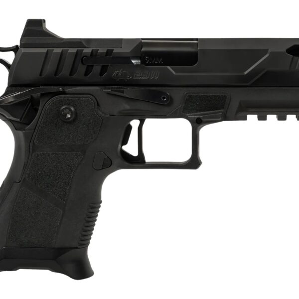 Oa Defense  2311 Pro Compact Frame 9mm Luger 15+1 4.25″ DLC Black Steel Optic Ready/Serrated Slide, Black Aluminum Frame w/Picatinny Rail, Black Polymer Grip, Ambidextrous