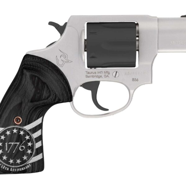 Taurus 2-85635-US3 856 1776 Small 38 Special +P 6 Shot 3″ Stainless Steel Barrel, Black Stainless Steel Cylinder, Stainless Steel Frame, Custom Altamont Grip, Transfer Bar Safety