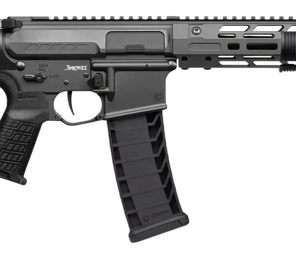 CMMG 94A68CD-TNG Zeroed Banshee Mk4 9mm Luger 33+1 6.50″ Black Nitride Threaded Barrel, Tungsten Cerakote Aluminum Receiver w/Picatinny Rail, M-LOK Handguard, Black Polymer CMMG RipBrace, CMMG Zeroed