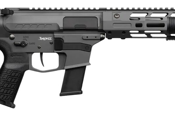 CMMG 45AEA70-TNG MkG 45 ACP 13+1 6.50″ Black Nitride Threaded Barrel. Tungsten Cerakote Aluminum Receiver w/Picatinny Rail, M-LOK Handguard, Black Polymer CMMG RipBrace, CMMG Zeroed Grip, Ambidextrous