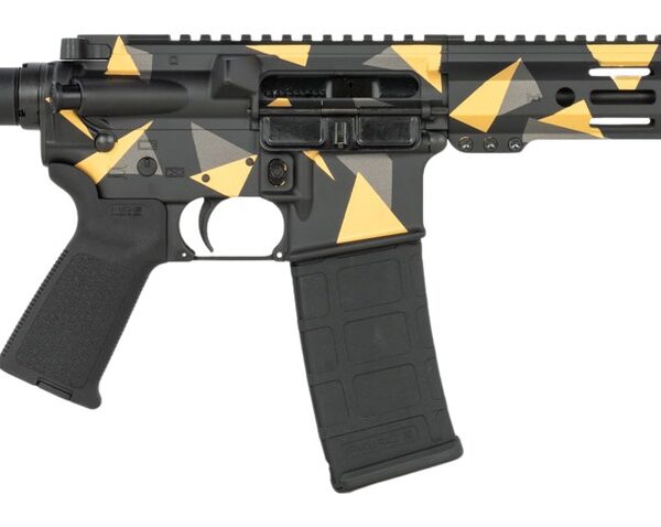Shark Coast Tactical SCC07176GEO-P Geodesic  5.56 NATO 30+1 10.50″ Black Nitride Threaded Barrel, Aluminum Receiver w/Picatinny Rail, M-LOK Handguard, Polymer SB Tactical SBA3 Brace, Polymer Grip