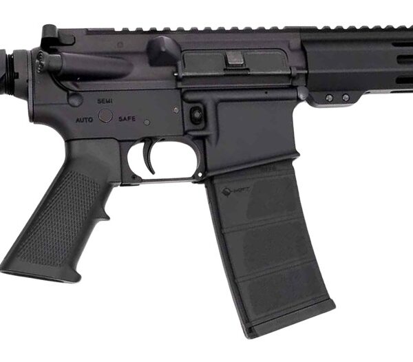 Andro Corp Industries 556103HB ACI-15 Halo 5.56 NATO 30+1 10.30″ Black Nitride Threaded Barrel, Black Anodized Aluminum Receiver w/Picatinny Rail, M-LOK Handguard, Black Polymer SBA3 Pistol Brace, A2