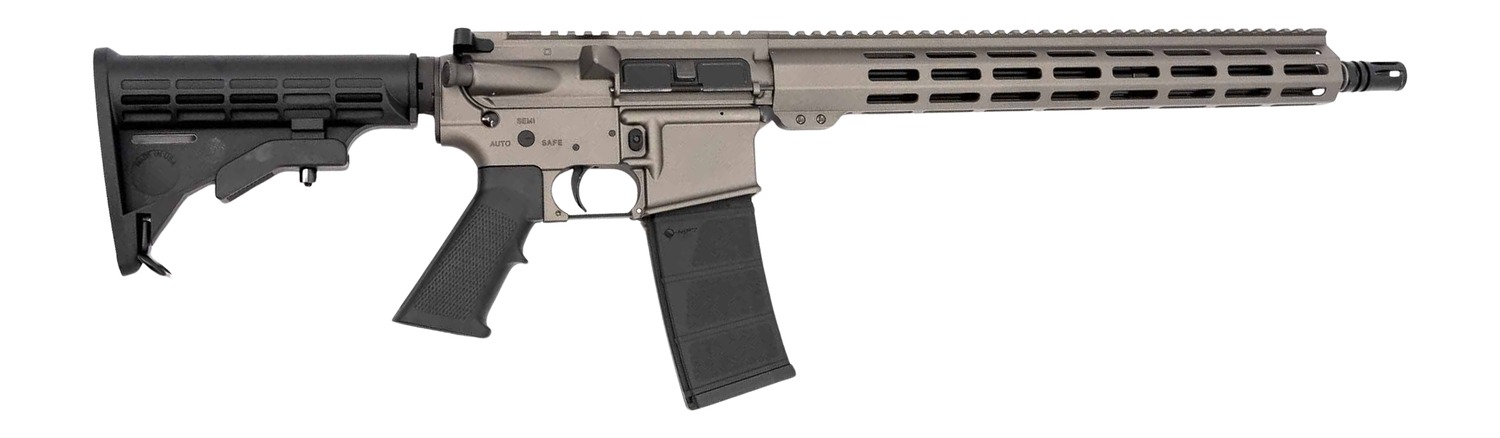 Andro Corp Industries 55616BBTUNG Bravo Bravo 5.56 NATO 30+1 16" Black Nitride Threaded Barrel, Tungsten Aluminum Receiver w/Picatinny Rail, M-LOK Handguard, M4 Black Polymer Stock, Black A2 Grip