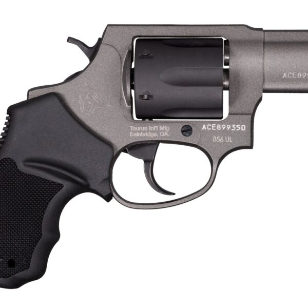 Taurus 2-856021ULC21 856 UltraLite Small 38 Special +P 6 Shot 2″ Tungsten Cerakote Carbon Steel Barrel, Matte Black Cylinder, Tungsten Cerakote Aluminum Frame, Black Ribber Grip, Transfer Bar Safety,