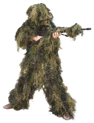 RED ROCK 5 PIECE GHILLIE SUIT – WOODLAND YOUTH LARGE