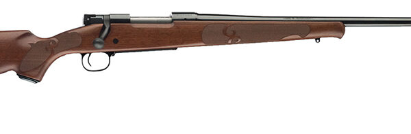 Winchester Guns 535200210 Model 70 Featherweight 22-250 Rem 5+1 Cap 22″ Brushed Polish Blued Rec/Barrel Satin Walnut Fixed with Feather Checkering Stock Right Hand with MOA Trigger System (Full Size)
