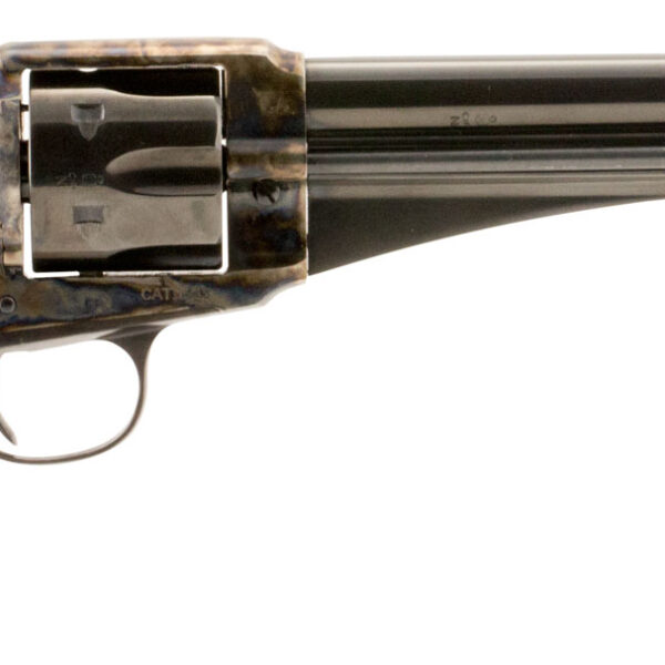 Taylors & Company 550378 1875 Army Outlaw Uberti Large 357 Mag/38 Special 6 Shot 7.50″ Blued Round Barrel & Cylinder, Color Case Hardened Steel Frame, Walnut Grip. Exposed Hammer