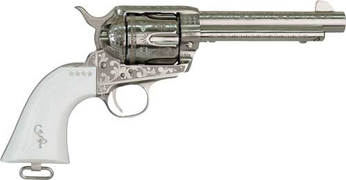 CIMARRON GEORGE PATTON V2 45LC – PW FS 4.75″ ENGRAVED NICKEL