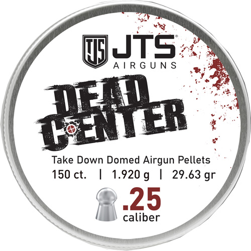 JTS PELLETS DEAD CENTER 25 CAL – DOMED 29.63 GR 150CT