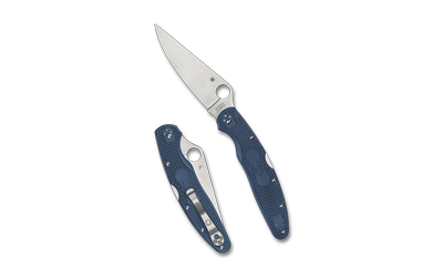 SPYDERCO POLICE 4 LTWT 4.38″ BLU/SLV